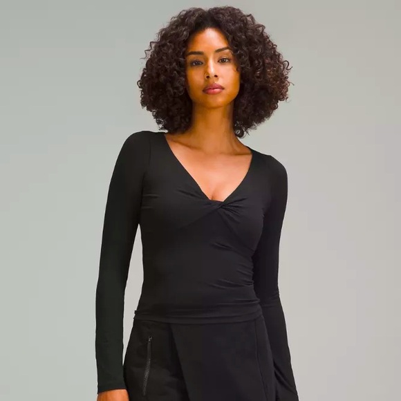 Lululemon modal silk blend v-neck long sleeve - Picture 1 of 5